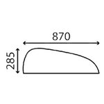szyba Liebherr - drzwi dolna lewa 10009225 (3157)