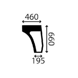 szyba Yanmar - boczna dolna prawa 112152