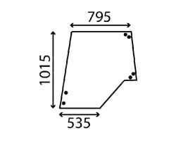 szyba Massey Ferguson seria 3000 - drzwi górna 3582737M1 (2882)