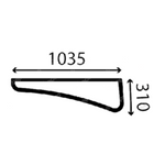 szyba Volvo, Pel Job - boczna dolna prawa 7416812 (3395)