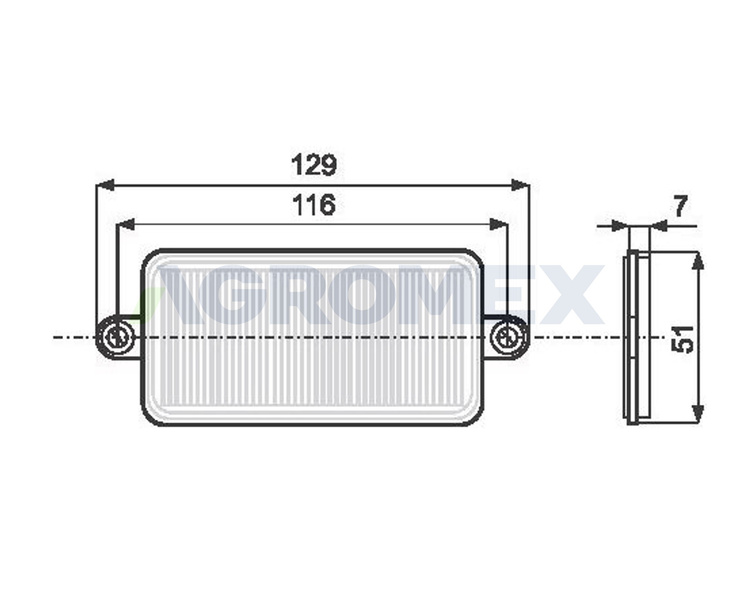 Odblask prostokątny przykręcany czerwony
