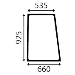 szyba JCB - drzwi górna prawa 827/80373
