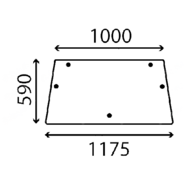 szyba Landini - tylna 3657967M1 (5075)