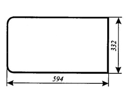 szyba do ciągnika Zetor - tylna dolna 69117956 (206)