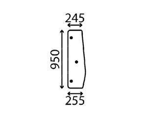 szyba do ciągnika Kubota - boczna 6C26272210