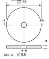 uszczelka, podkładka do montażu szyby ciągnika, koparki 8,5x55mm