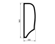 Szyba Weidemann 3070 4070 4080 4270 5080 - boczna lewa 1000210925 (2620)