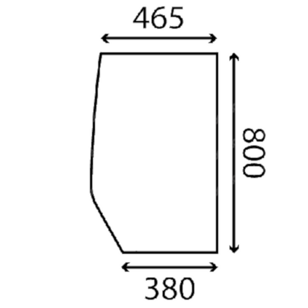 szyba Case, Fermec - boczna dolna prawa 6013306M91