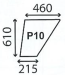 szyba do ciągnika John Deere - drzwi dolna lewa AL27356 (4784)