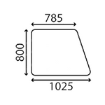 szyba JCB - boczna przednia górna prawa KHN1288