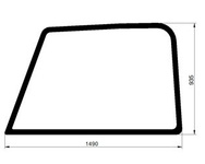szyba ładowarka teleskopowa John Deere - boczna prawa Z76046 (2162)
