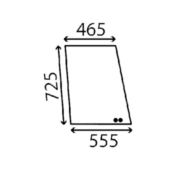 szyba do ciągnika Fendt - boczna przesuwana lewa F231801200570
