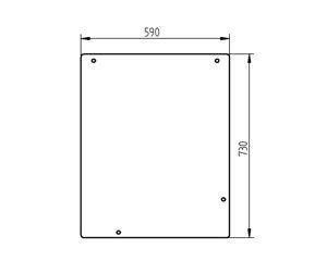 szyba ładowarka teleskopowa Manitou - tylna 198387 (3979)