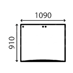 szyba JCB - tylna 827/30543
