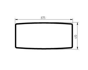 szyba ładowarka Merlo Multi Farmer, Panoramic - tylna dolna 049496 (3130)