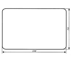 szyba do ciągnika C-330, C-360 Kunów nowy typ - przednia (476)