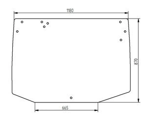 szyba do ciągnika Fendt - tylna 737812050080 (4440)