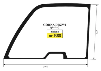 szyba ładowarka teleskopowa Manitou - drzwi górna 798298 (1833)