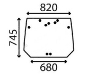 szyba do ciągnika Kubota - tylna W233671010