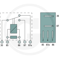 przekaźnik 5 PIN 12V, 20-10A John Deere AL76702