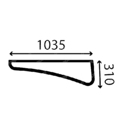 szyba Volvo, Pel Job - boczna dolna prawa 7416812 (3395)