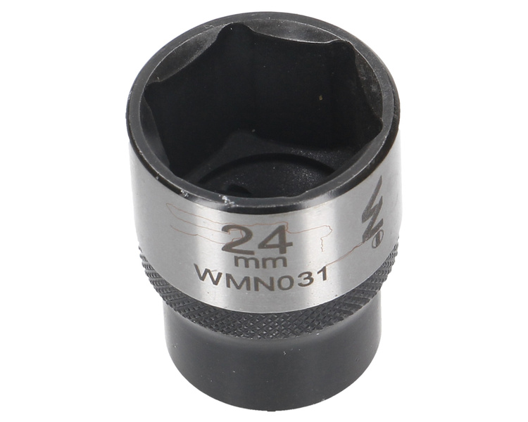 Nasadka sześciokątna 1/2" 24 mm CrV50BV30 DIN 3124 Waryński