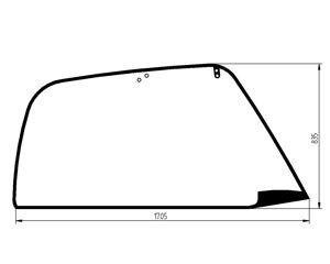 szyba ładowarka teleskopowa Manitou - boczna prawa 746754 (4716)