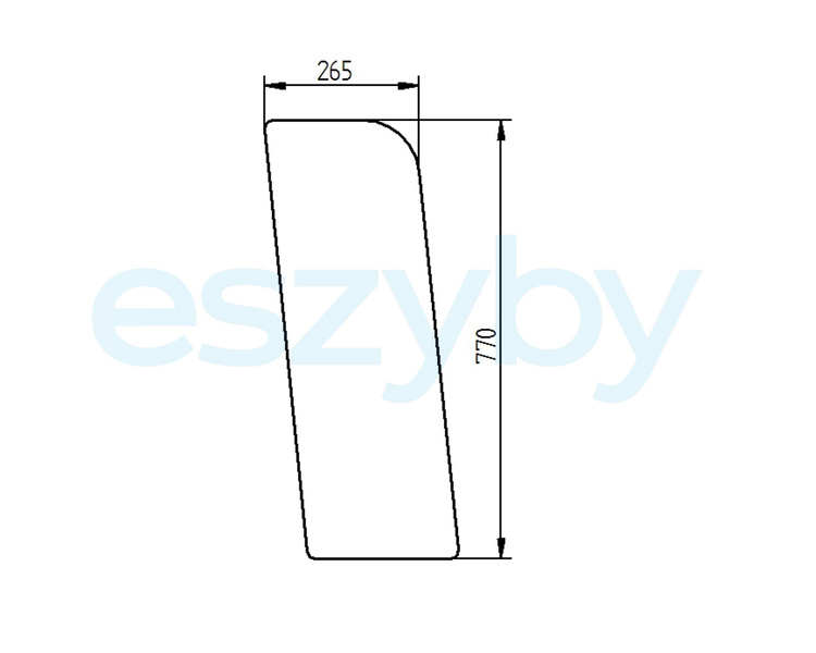 szyba ładowarka Merlo Panoramic - boczna lewa 036821