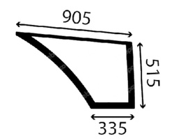 szyba koparko-ładowarka CAT - drzwi dolna prawa 205-9598 (3057)