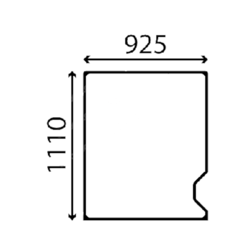 szyba JCB - tylna 827/80378