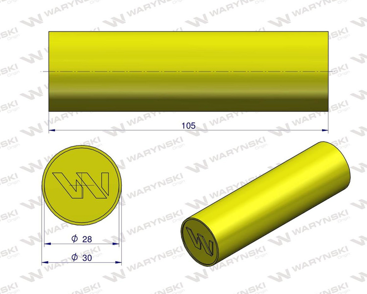 Amortyzator poliuretanowy walec 30x105 WARYŃSKI