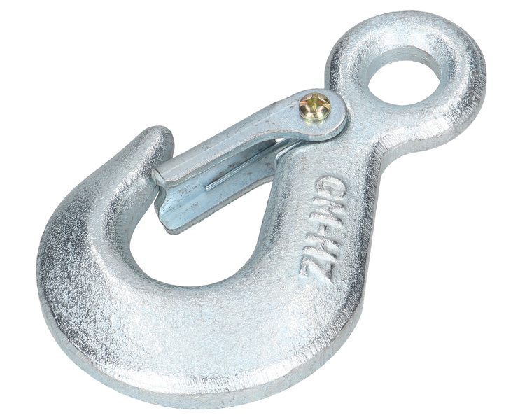 Hak oczkowy z uchem 12mm z zabezpieczeniem 250kg