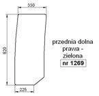 szyba CASE JX 1060C 1070C 1075C, Quantum C/N/V - przednia dolna prawa (1269)