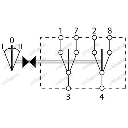 włącznik, przełącznik podnośnika 42x22mm 3 położenia 6 PIN Valtra V33223400