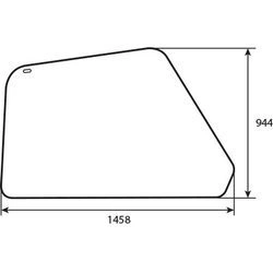 szyba ładowarka Merlo Panoramic - boczna prawa 044165 (3418)