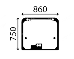 szyba ładowarka teleskopowa JCB - tylna 827/80224 (1529)