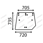 szyba Landini, McCormick - tylna 3678208M1 (4646)
