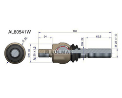 Przegub kierowniczy 180mm M20x1,5 M22x1,5 AL80541 JOHN DEERE WARYŃSKI