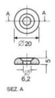 podkładka 6,2x20mm pod śrubę do montażu szyby ciągnika, koparki