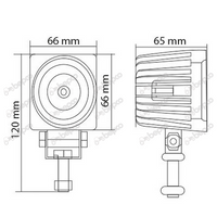 lampa robocza LED 10W 800lm światło skupione