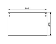 szyba Volvo - przednia dolna otwory 3,5cm 17434565 (3954)