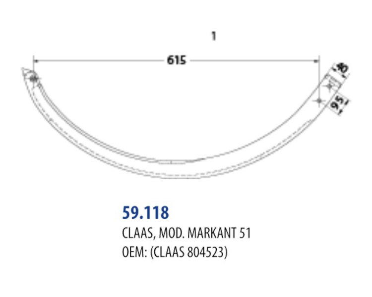 Iglica igła aluminiowa prasa Claas (do drutu) Typ: Markant 51 812960