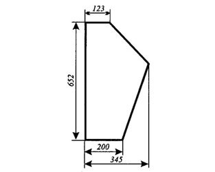 szyba do ciągnika C-330 kabina Sokółka - drzwi dolna (lewa, prawa) (303)