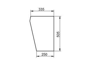 szyba do ciągnika Deutz-Fahr - przednia dolna 520485 (1420)