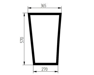 szyba do ciągnika Fendt - przednia dolna prawa 816810040070 (1342)
