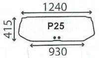 szyba do ciągnika Ford serie 10 i 30 kabina SL i ULTRA - tylna niższa bezbarwna 83909859 (2693)