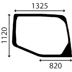 szyba Komatsu - boczna prawa 20Y-53-11841 (4008)