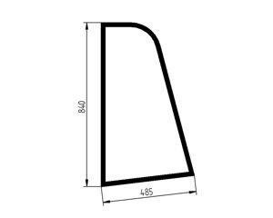 szyba ładowarka teleskopowa Manitou - boczna lewa 182354 (2778)