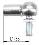 końcówka siłownika gazowego 35mm, M10, M10