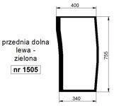 szyba MF serie 4200 4300 - przednia dolna lewa zielona (1505)